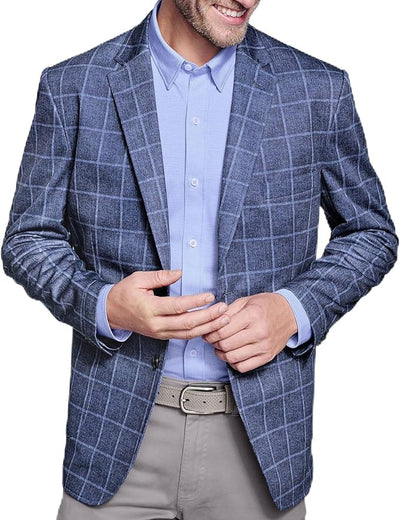 Johnston & Murphy Plaid Knit Blazer 