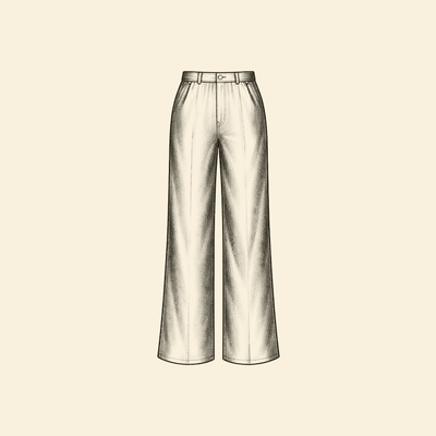 LilySilk Front-Pleated Silk-Linen Blend Trousers