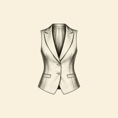 LilySilk Sleeveless Button Up Silk Vest